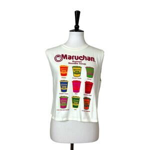 Maruchan Graphic Tee Ramen Noodle Soul Crop Top Sleeveless Women’s Size Small